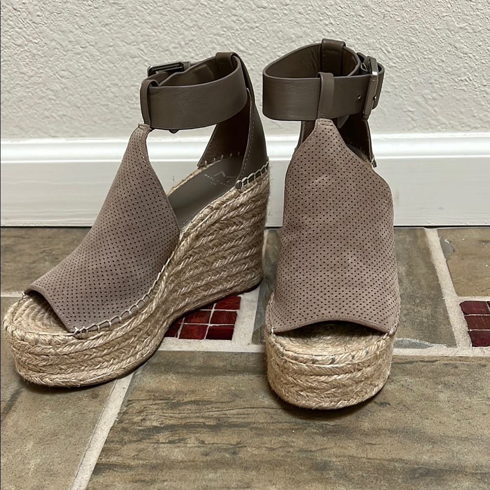 Taupe Wedge Sandals
